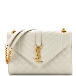 Classic Monogram Envelope Satchel Mixed Matelasse Leather Medium