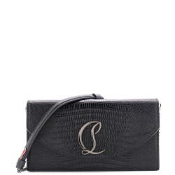 Loubi54 Chain Clutch Lizard Embossed Leather