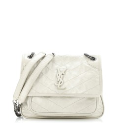 Niki Chain Flap Bag Matelasse Chevron Leather Baby
