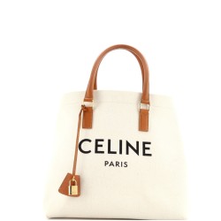 Horizontal Cabas Tote Canvas with Leather Small