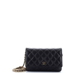 Wallet on Chain Quilted Caviar