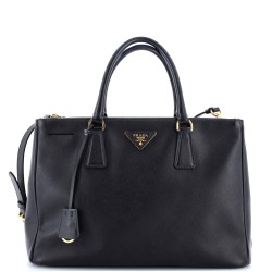 Double Zip Lux Tote Saffiano Leather Large