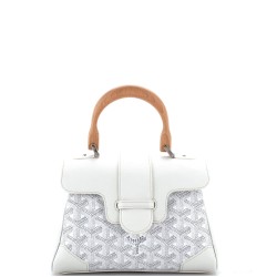 Saigon Top Handle Bag Coated Canvas with Leather Mini