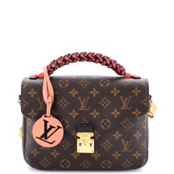 Braided Handle Pochette Metis Monogram Canvas with Leather