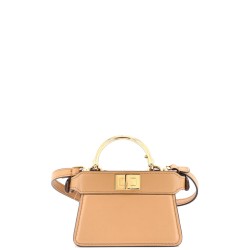 Maxi Handle Peekaboo Bag Leather Nano