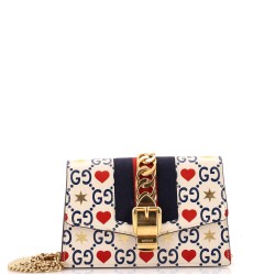 Sylvie Chain Shoulder Bag Printed Leather Super Mini