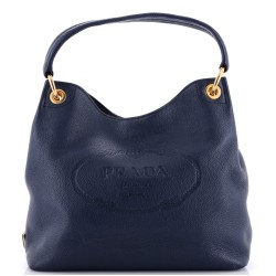 Logo Hobo Embossed Vitello Daino Medium
