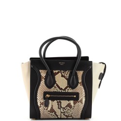 Luggage Bag Python and Leather Micro