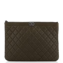Boy O Case Clutch Quilted Caviar Medium