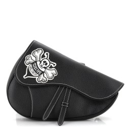 Shawn Stussy Saddle Crossbody Bag Leather with Applique