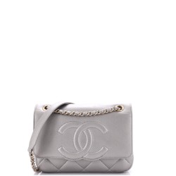 Timeless CC Scalloped Chain Flap Bag Quilted Lambskin Small
