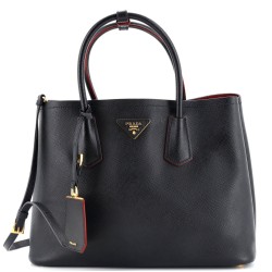 Cuir Double Tote Saffiano Leather Medium