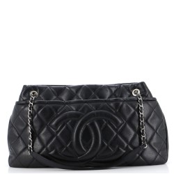 Timeless CC Soft Tote Quilted Caviar Large