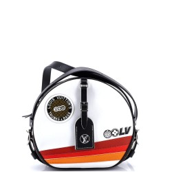 Boite Chapeau Souple Bag LV Airline Leather with Monogram Canvas MM