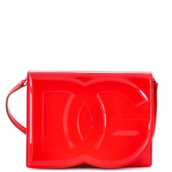 DG Logo Flap Shoulder Bag Leather Small