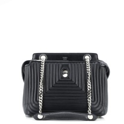 DotCom Click Shoulder Bag Quilted Leather Small