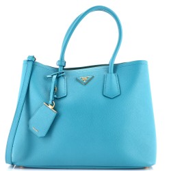 Cuir Double Tote Saffiano Leather Large