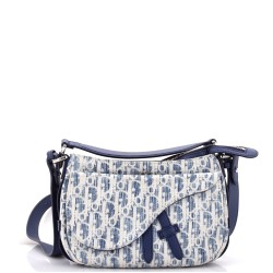 Saddle Soft Bag Kasuri Oblique Canvas Mini