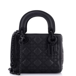 Ultra Matte Lady Dior Chain Bag Cannage Studded Lambskin Mini