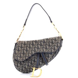 Vintage Saddle Bag Diorissimo Canvas Medium