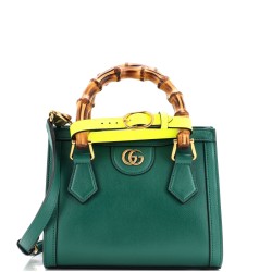 Diana NM Bamboo Handle Tote Leather Mini