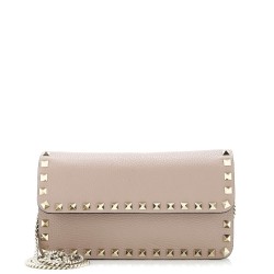 Rockstud Chain Pouch Crossbody Bag Leather