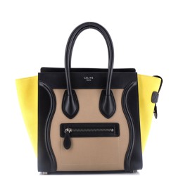 Tricolor Luggage Bag Leather Micro