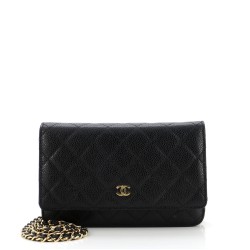 Wallet on Chain Quilted Caviar