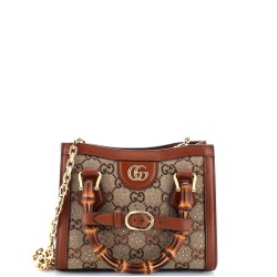 Diana NM Bamboo Handle Tote Crystal Embellished GG Canvas Mini