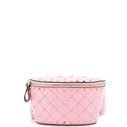 Rockstud Spike Belt Bag Quilted Leather Small
