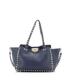 Rockstud Tote Pebbled Leather Small