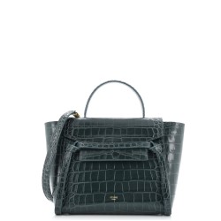 Belt Bag Crocodile Embossed Leather Micro