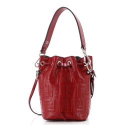 Mon Tresor Bucket Bag Zucca Embossed Leather Mini