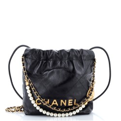 22 Chain Hobo Quilted Calfskin with Pearl Chain Mini