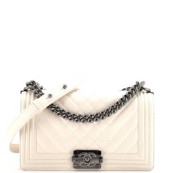 Boy Flap Bag Chevron Lambskin Old Medium