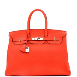 Birkin Handbag Capucine Togo with Palladium Hardware 35