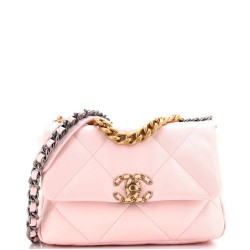 19 Flap Bag Quilted Leather Medium
