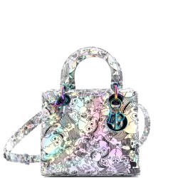 Lady Dior Art Bag Limited Edition Zhang Huan Metallic Leather Small
