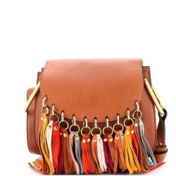 Multicolor Fringe Hudson Bag Leather Small