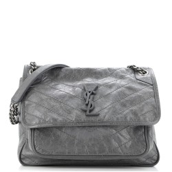 Niki Chain Flap Bag Matelasse Chevron Leather Medium