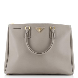 Double Zip Lux Tote Saffiano Leather Large