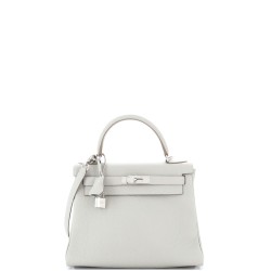 Kelly Handbag Grey Togo with Palladium Hardware 28
