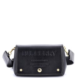 Flap Crossbody Bag Horseferry Embossed Leather Small