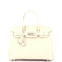 Birkin Handbag Light Epsom with Palladium Hardware 30