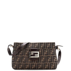 Vintage Pocket Shoulder Bag Zucca Canvas Small