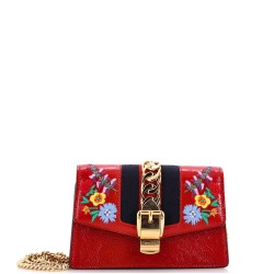 Sylvie Shoulder Bag Embroidered Patent Super Mini