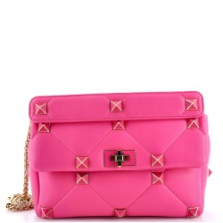 Roman Stud Flap Bag Quilted Leather Medium
