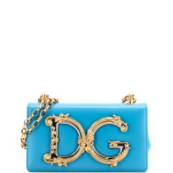 DG Girls Flap Bag Embellished Leather Mini
