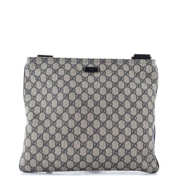 Zip Top Messenger Bag GG Coated Canvas Large