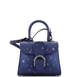 Moonlight Brillant Top Handle Bag Embroidered Leather with Crystals Mini